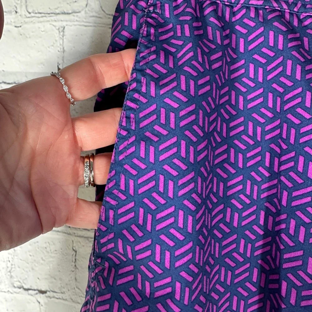 Bonobos Riviera Swim Trunks Mens 33‎ Purple Navy Geometric 9 Inch Board Shorts